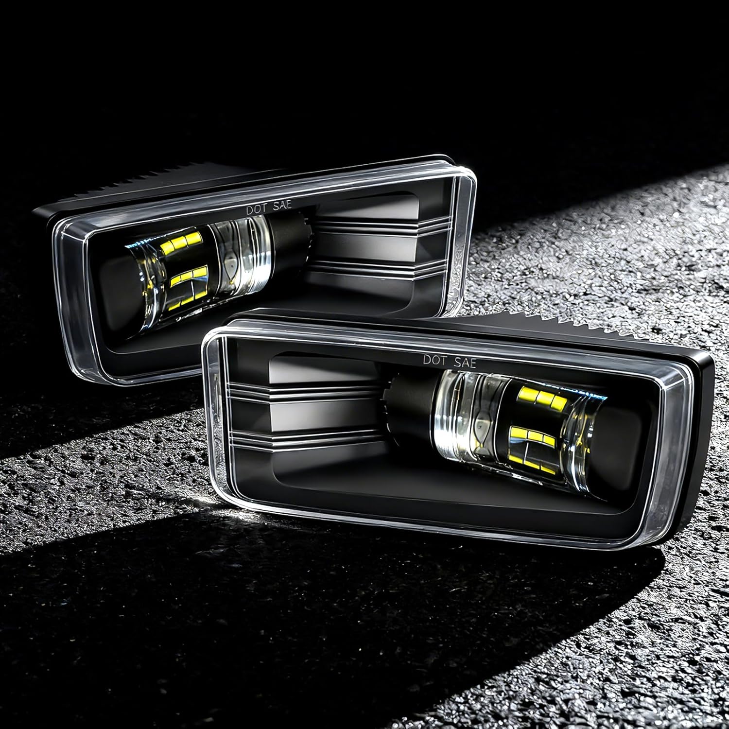 OKSIWA LED Fog Lights for 2007-2015 Chevy Silverado, Suburban, Tahoe, 2007-2013 Avalanche, Pick Up Truck Fog Lamp Replacement with Fog Wiring Harness Switch