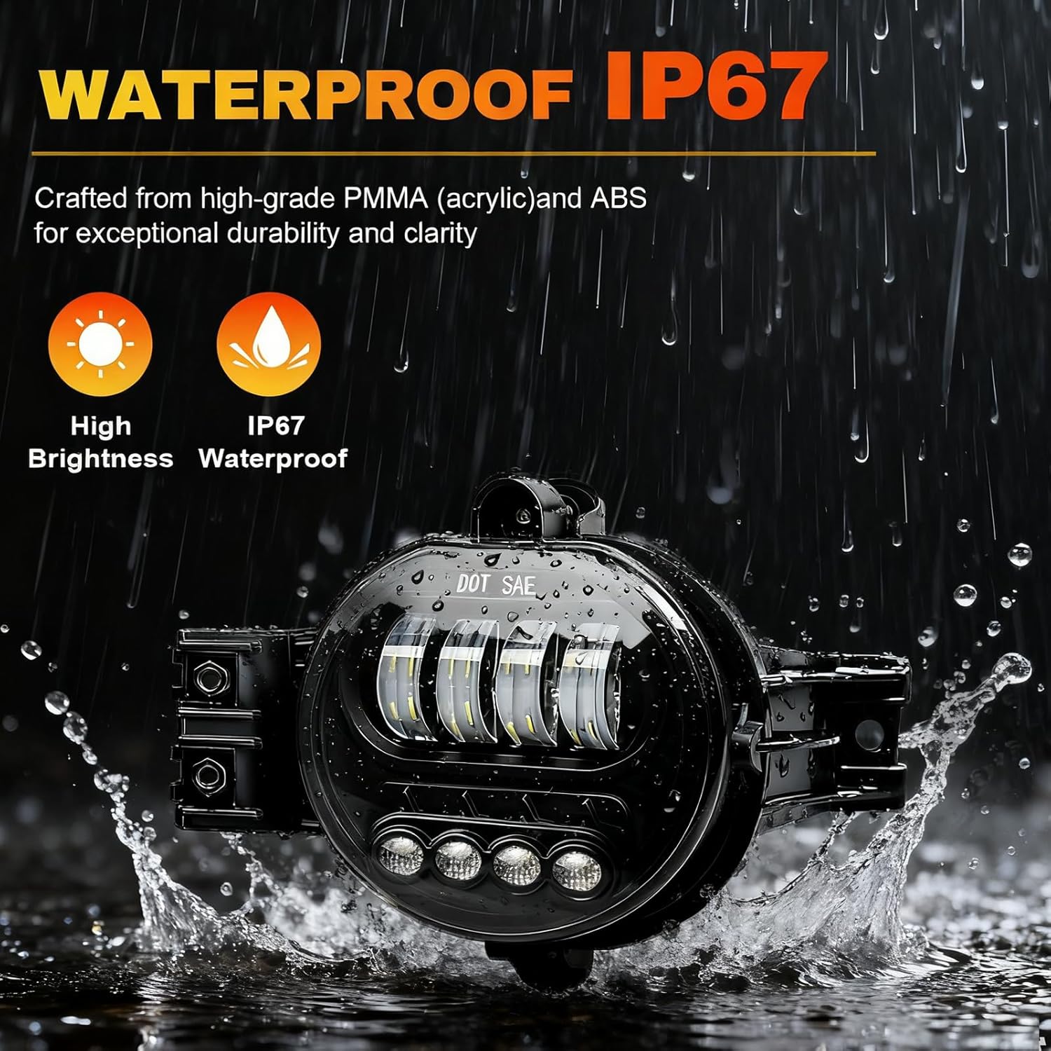 OKSIWA LED Fog Lights for 2002-2008 Dodge Ram 1500, 2003-2009 Ram 2500 3500, 2004-2006 Durango Pickup, Led Fog Lamp Upgrade and Modified - 4 Oval