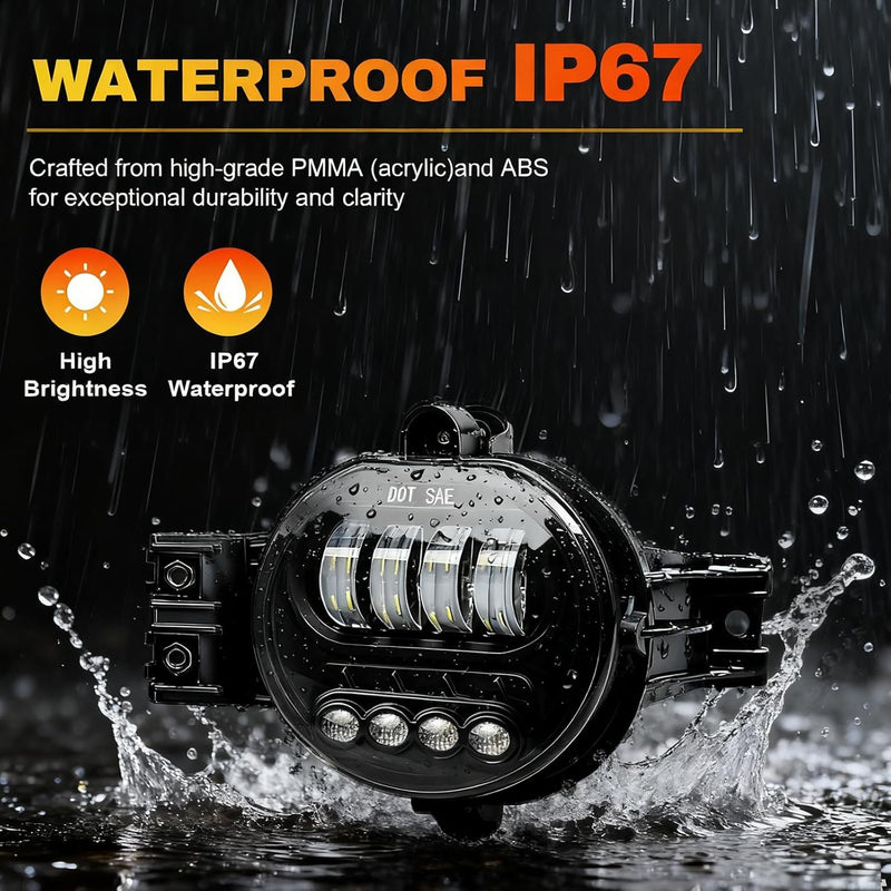 OKSIWA LED Fog Lights for 2002-2008 Dodge Ram 1500, 2003-2009 Ram 2500 3500, 2004-2006 Durango Pickup, Led Fog Lamp Upgrade and Modified - 4 Oval-3