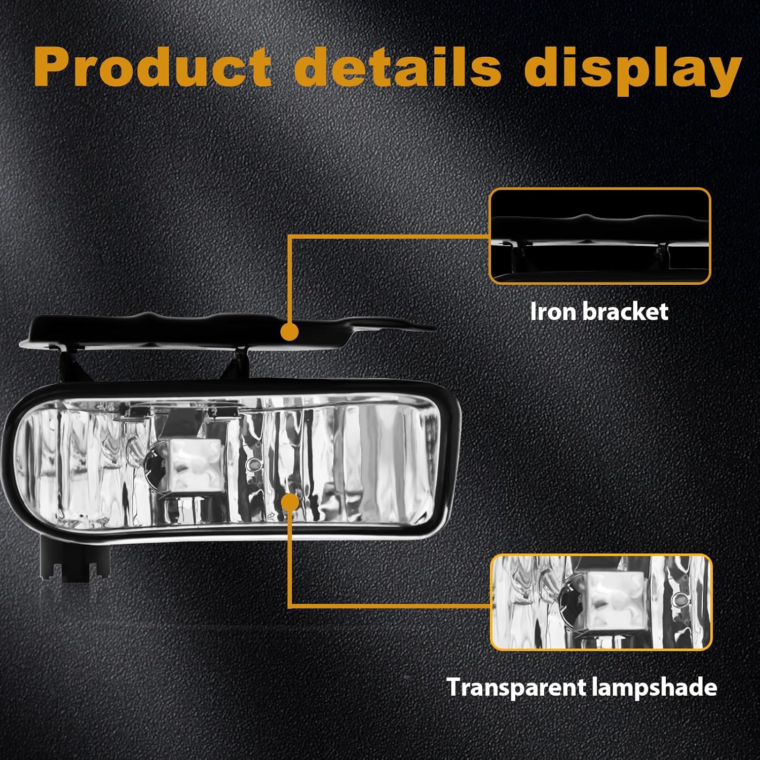 OKSIWA 1 Pair Halogen Fog Lights for 2002-2006 Cadillac Escalade/EXT, 03 04 05 06 Escalade ESV-5