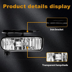 OKSIWA 1 Pair Halogen Fog Lights for 2002-2006 Cadillac Escalade/EXT, 03 04 05 06 Escalade ESV-5