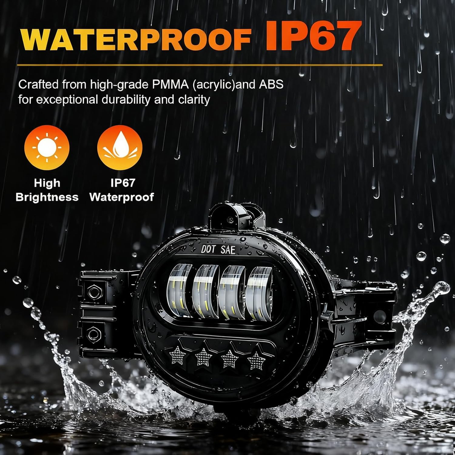 OKSIWA LED Fog Lights for 2002-2008 Dodge Ram 1500, 2003-2009 Ram 2500 3500, 2004-2006 Durango Pickup, Led Fog Lamp Upgrade and Modified - 4 Star-3