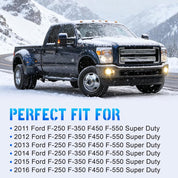 OKSIWA Fog Lights Compatible for Ford 2011-2016 F250/F350/F450/F550 Super Duty, Bumper Driving LED Fog Lamp Assembly Replacement FogLight Kit, DOT Certified（1 Pair）
