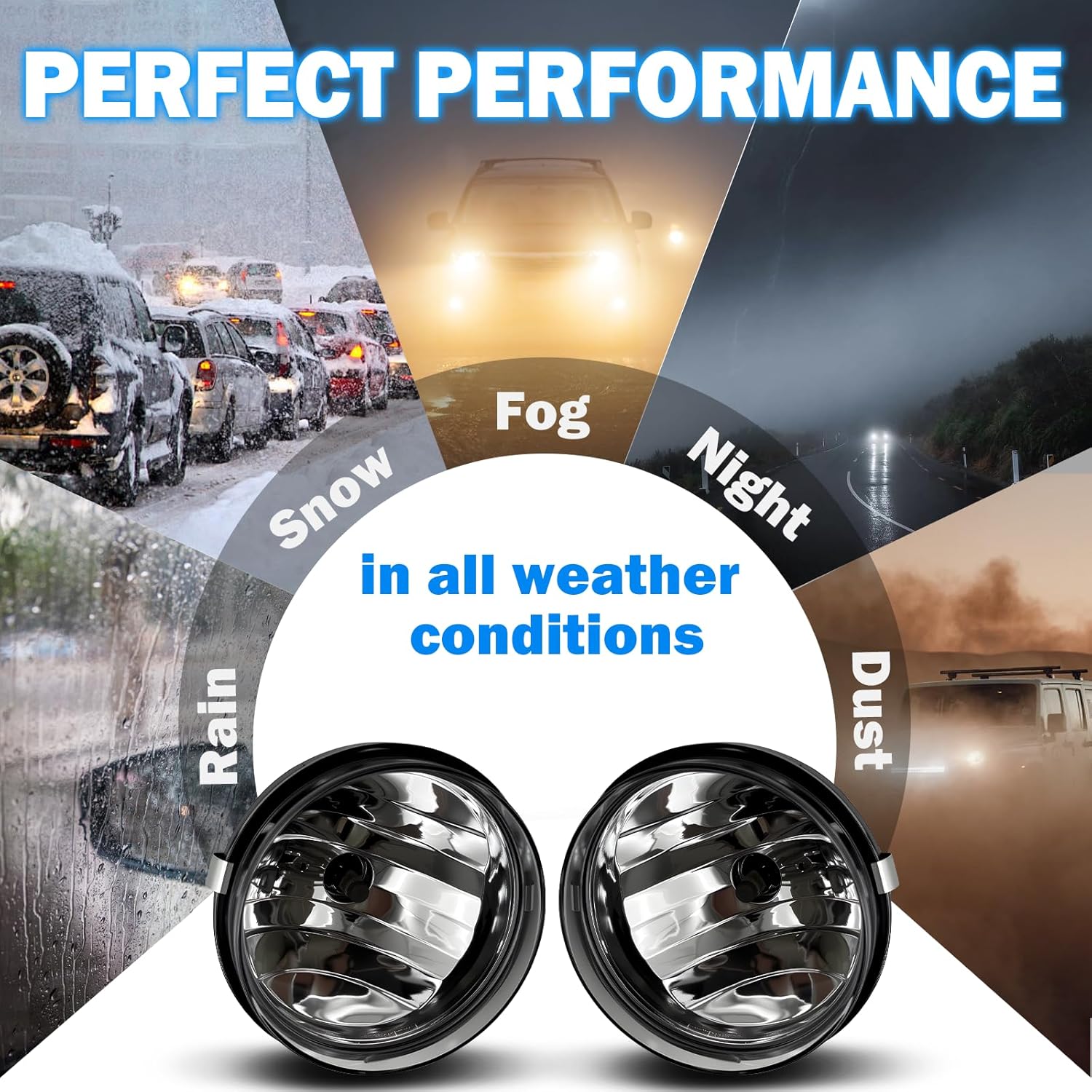 DOT Approved Halogen Fog Lights for 2007-2013 GMC Sierra 1500 & 2007-2014 Sierra 2500HD 3500HD Plug & Play-7