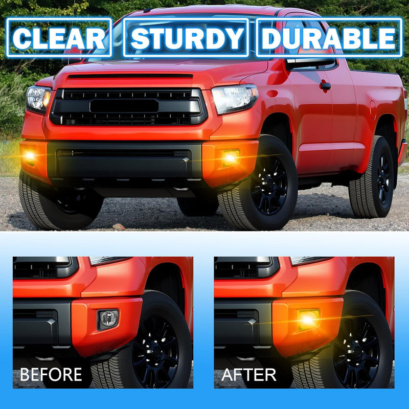 OKSIWA Driving Bumper Fog Lights for 2014-2021 Toyota Tundra with H11 12V 55W Halogen Bulbs & Switch and Wiring Kit (Clear Lens)-4