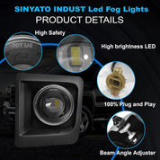 OKSIWA LED Fog Lights Compatible with 2014-2015 GMC Sierra 1500, Bumper Driving LED Fog Lamp Assembly Replacement FogLight Kit, DOT Certified（1 Pair）