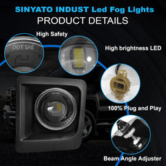 DOT Approved LED Fog Lights for 2014-2015 GMC Sierra 1500 Plug & Play-3