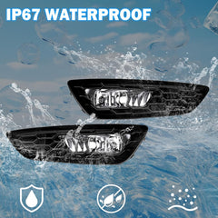 OKSIWA Fog Lights Assemblies Compatible With 2015 2016 2017 Ford Focus Fog Lamps Drive and Passenger Side Front Bumper Fog Lights Clear Lens-8
