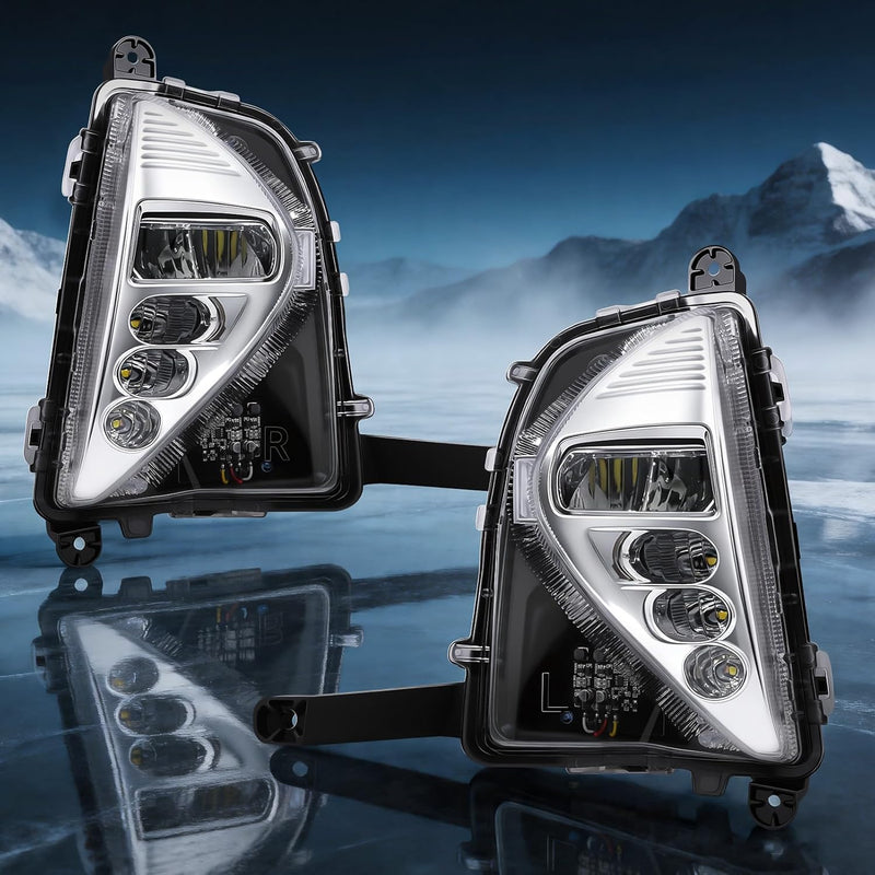 DOT Approved LED Fog Lights with DRL for 2016-2018 Toyota Prius Plug & Play Waterproof 1 Pair-7