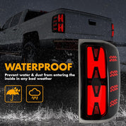 OKSIWA LED Tail Lights With Animated Starting Sequence For 2014-2018 Chevy Silverado 1500 2500hd 3500hd,2016-2018 Gmc Sierra 3500hd(Dual Rear Wheel Only), Sleek And Aggressive Appearance, Smoked Lens
