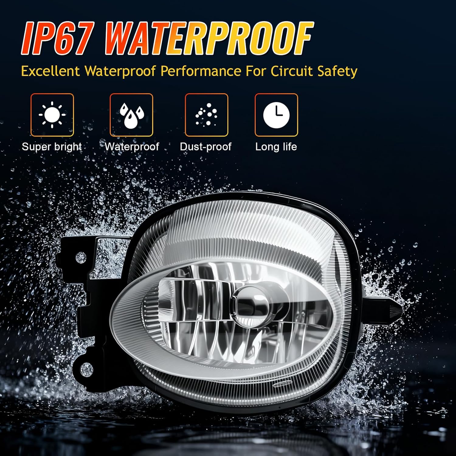 OKSIWA 2007-2009 Lexus ES350 Fog Lights Compatibility OEM,Lexus ES350 Fog Lights Enhanced Visibility for Safer Driving,Easy Installation,Chrome 1 Pair