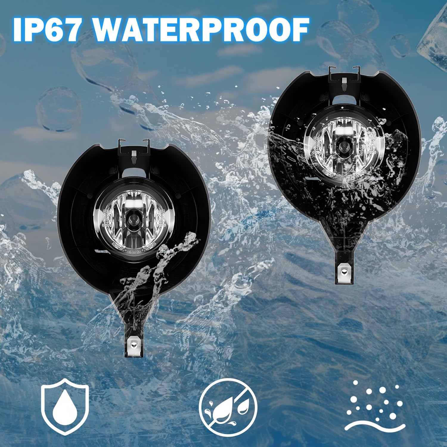 OKSIWA Fog Lights Assemblies Compatible With 2017 2018 2019 2020 2021 2022 Nissan FRONTIER SL Front Bumper Fog Lights-7