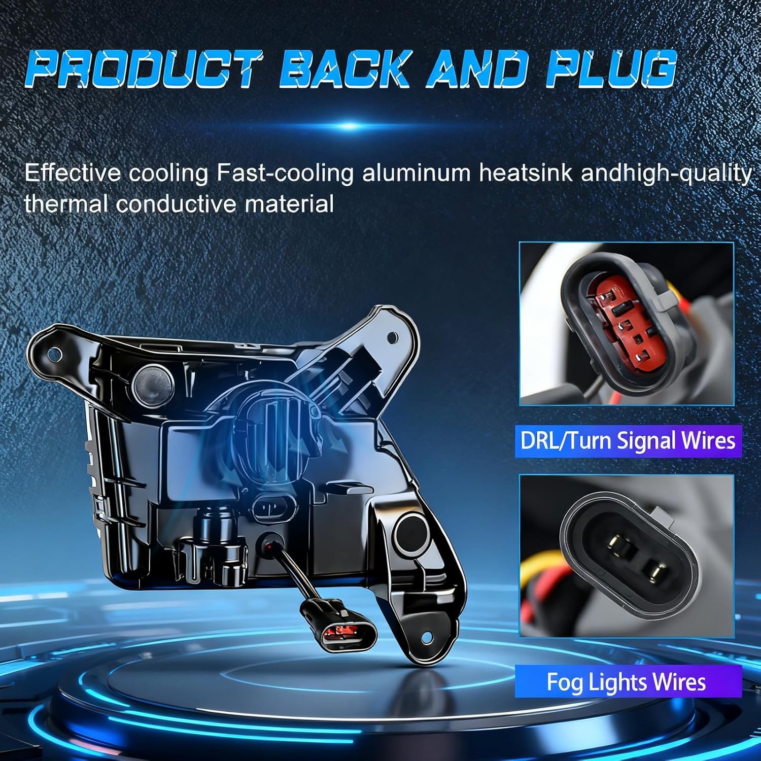 OKSIWA Black Lens with DRL Led Fog Lights Compatible with 2019-2023 Chevrolet Silverado 1500 2500HD 3500HD Upgrade and Modified 1 Pair Led Fog Lamp, Fog Light Assembly, Black A with DRL