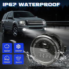 OKSIWA Led Fog Lights with DRL Comaptible with Ford Expedition 2007 2008 2009 2010 2011 2012 2013 2014, Compatible with 2008-2011 Ford Ranger, Upgrade and Modified 1 Pair Led Fog Lamp, Fog Light Assembly-5