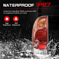 OKSIWA Tail Light Housing for 2005-2015 Toyota Tacoma, Driver Side Rear Tail Light Replacement - Left Tail Lamp-6