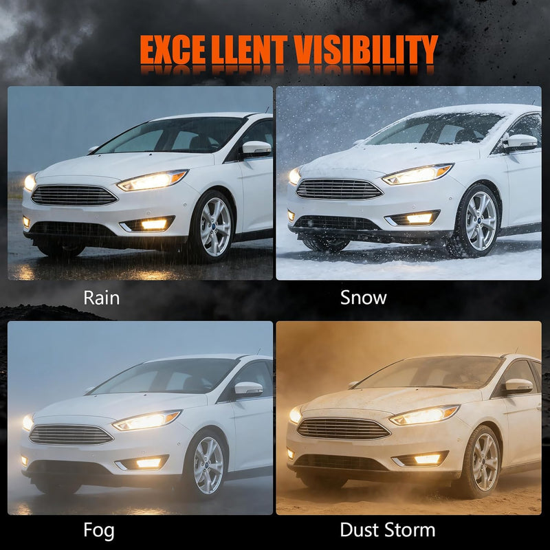 DOT Approved Fog Light for 2015–2017 Ford Focus, 1 Pair-5