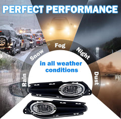 OKSIWA Fog Lights Assembly Compatible With 2015 2016 2017 2018 2019 2020 2021 2022 2023 HR-V/VEZE Front Bumper Driving Fog Lamp Light Kits-8