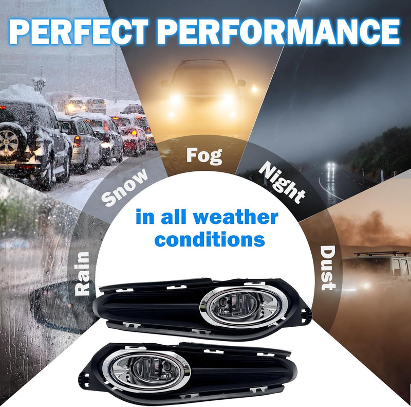 OKSIWA Fog Lights Assembly Compatible With 2015 2016 2017 2018 2019 2020 2021 2022 2023 HR-V/VEZE Front Bumper Driving Fog Lamp Light Kits-8