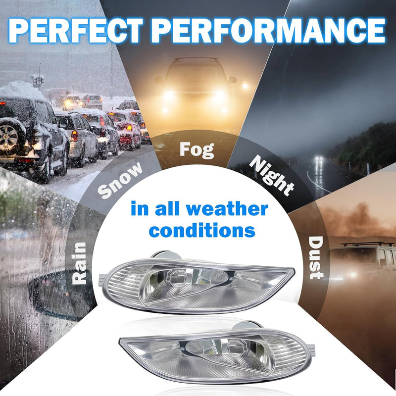 OKSIWA Fog Lights Compatible with 2002 2003 2004 Camry, 2005 2006 2007 2008 Corolla, 2002 2003 Solara, A Pair Of Fog Lamps With 9006 12V 55W Halogen Bulbs, Wiring Harness And Clear Lens-7