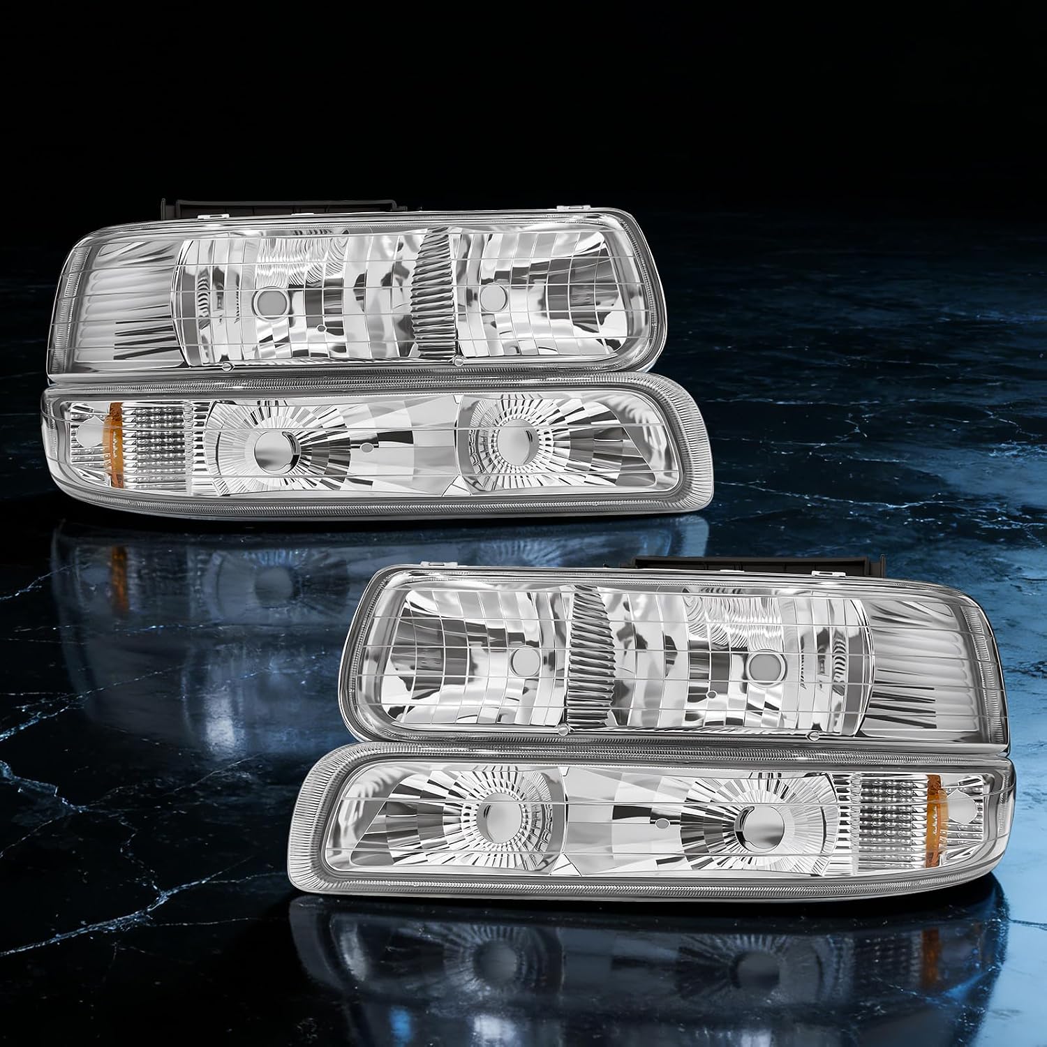 Headlight Compatible with 1999-2002 Chevy Silverado & 2000-2006 Tahoe/Suburban