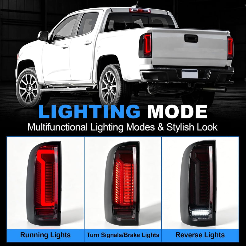 Sequential Startup LED Tail Lights for 2015–2022 Chevy Colorado Plug and Play-2