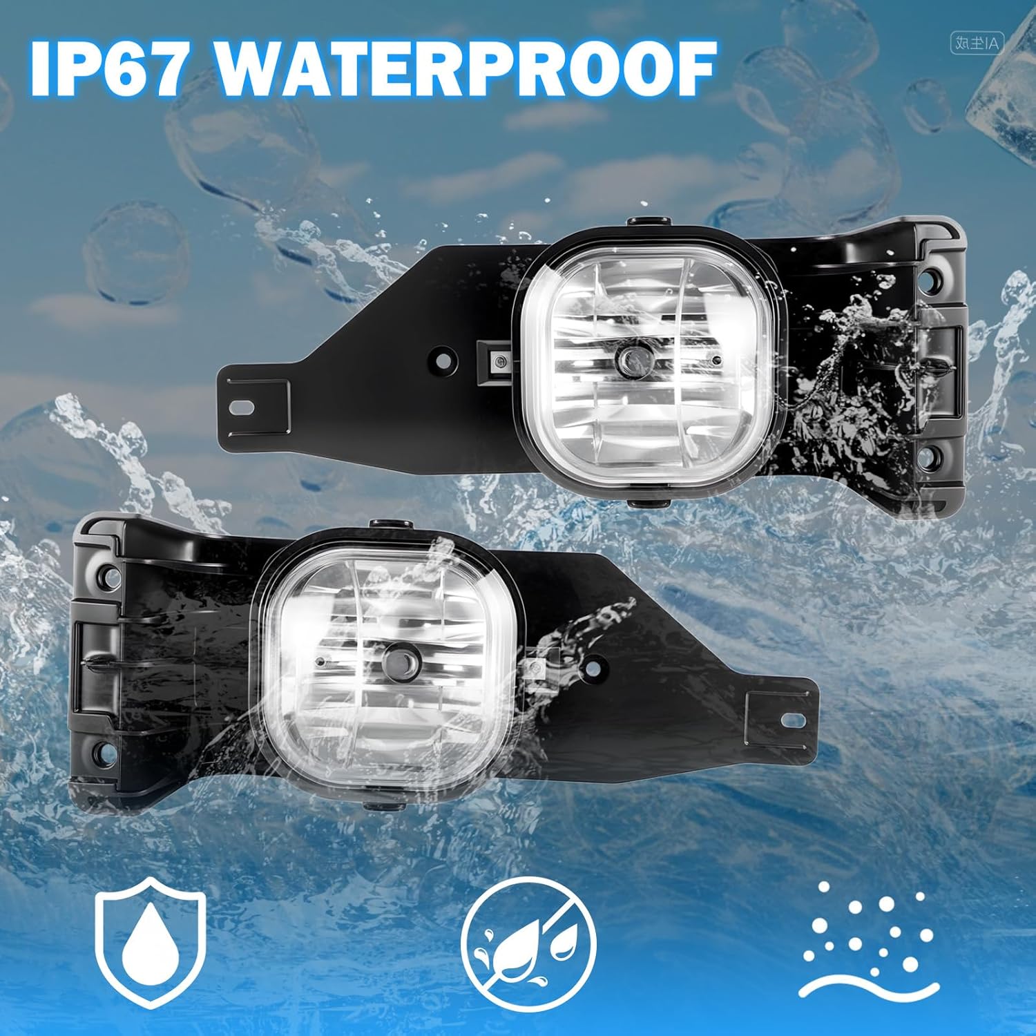 OKSIWA Fog Lights Assembly Compatible With 2005-2007 Ford F250 F350 F450 F550 Super Duty, 2005 Excursion Front Bumper Driving Fog Lamp Kits Clear lens-6