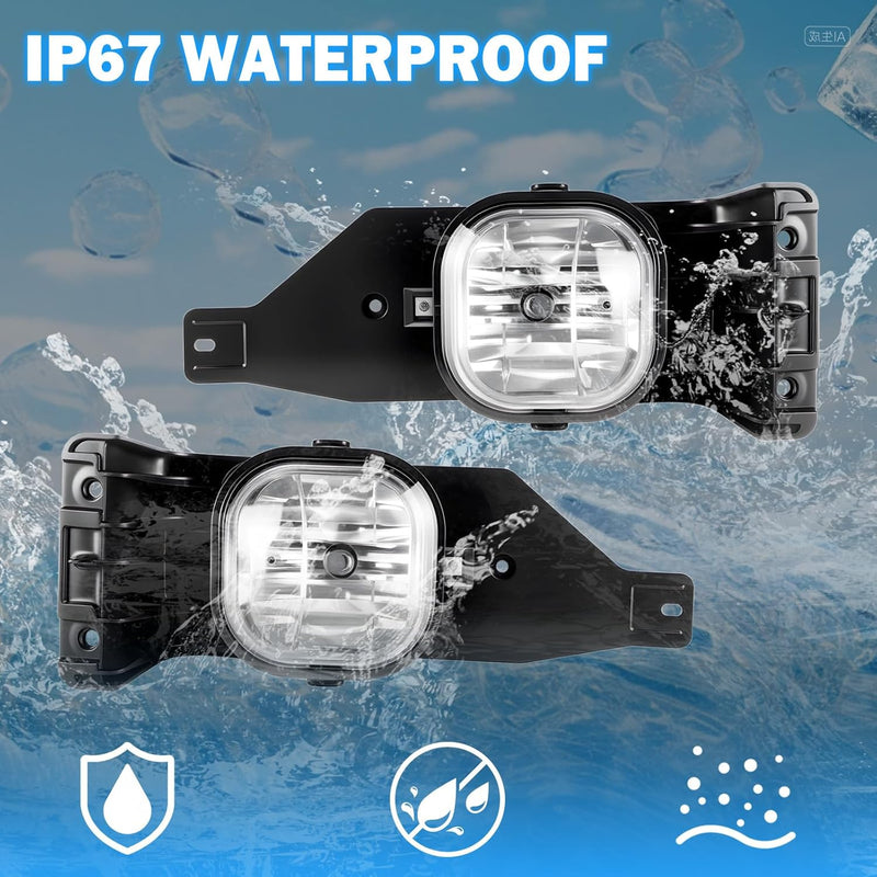 OKSIWA Fog Lights Assembly Compatible With 2005-2007 Ford F250 F350 F450 F550 Super Duty, 2005 Excursion Front Bumper Driving Fog Lamp Kits Clear lens-6
