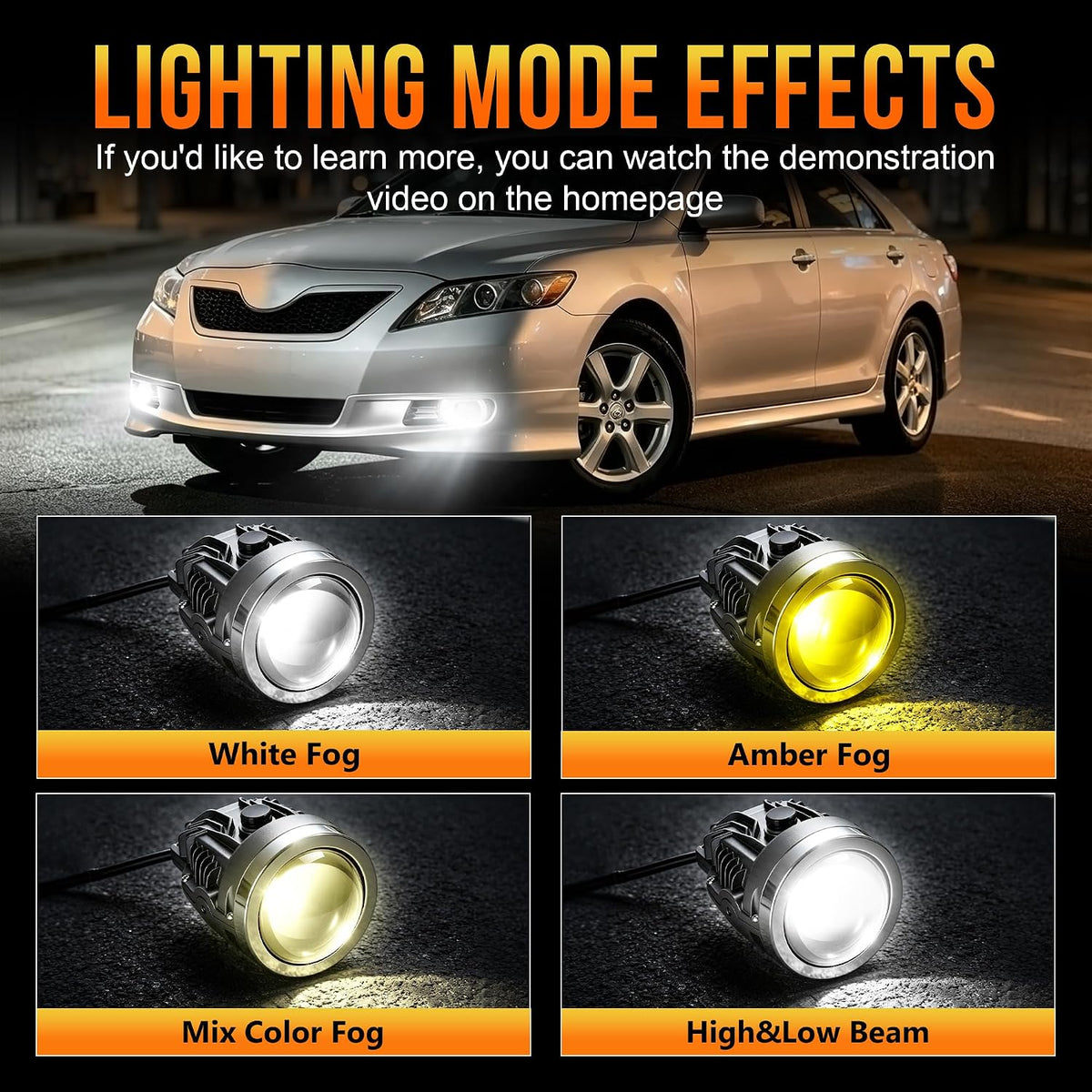 DOT Approved LED Fog Lights for 2007-2009 Toyota Camry