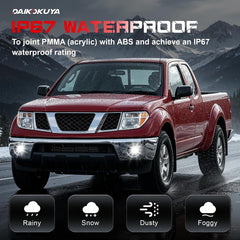 DOT Approved LED Projector Fog Light for 2005–2019 Nissan Frontier Chrome Bumper Models, 1 Pair-7