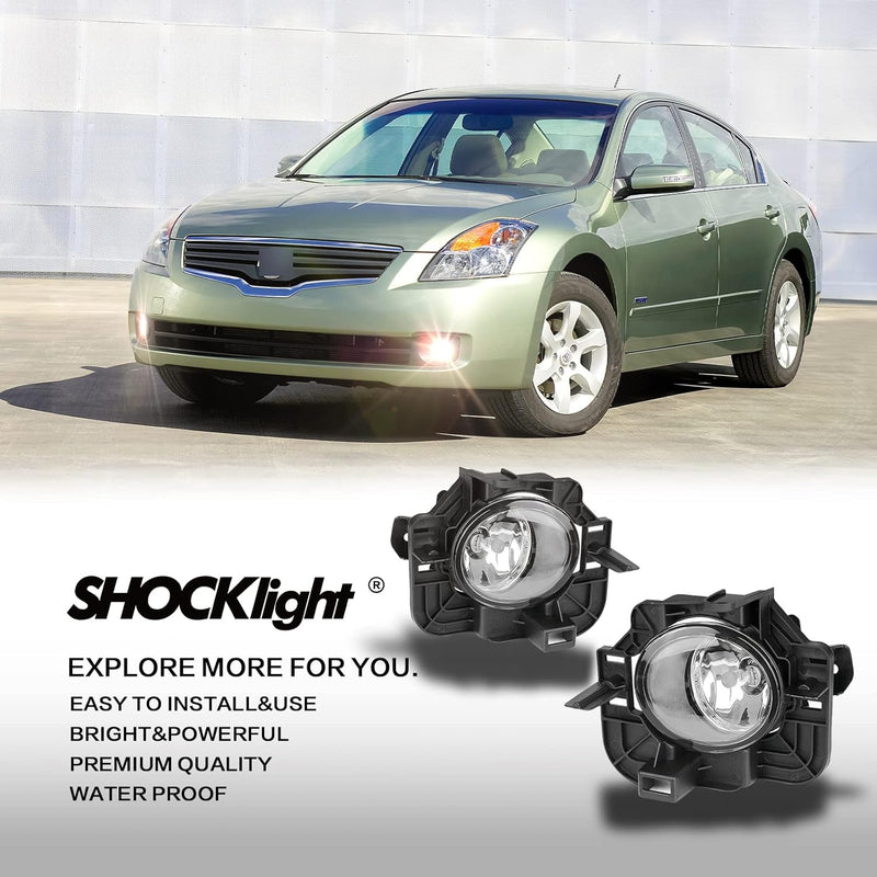 OKSIWA Fog Lights Compatible with 2007-2009 Nissan Altima 4DR Sedan Fog Lamps Assembly with Wiring Harness and Switch-4