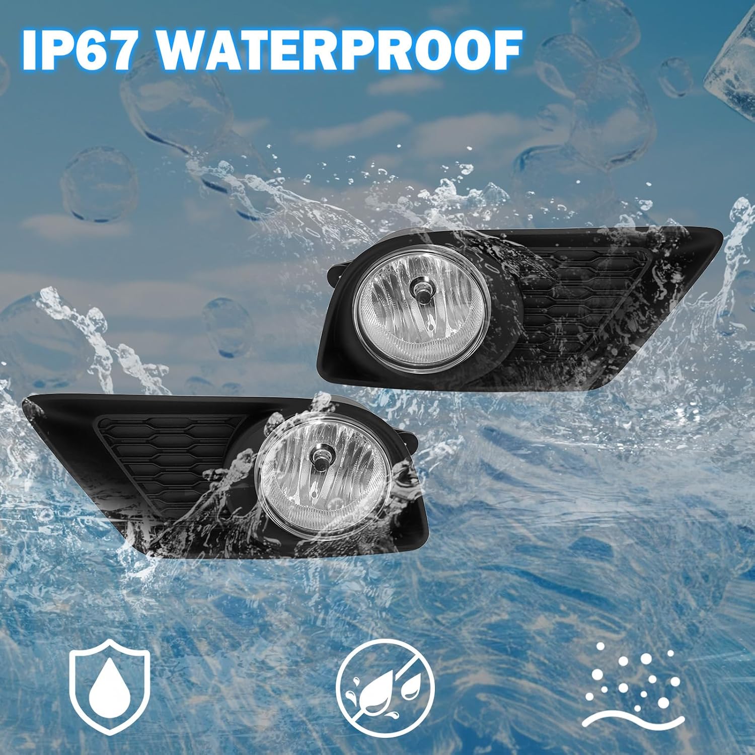 OKSIWA Fog Lights Assembly Compatible with 2011 2012 2013 2014 Dodge Charger with Switch and Wiring Kit-7