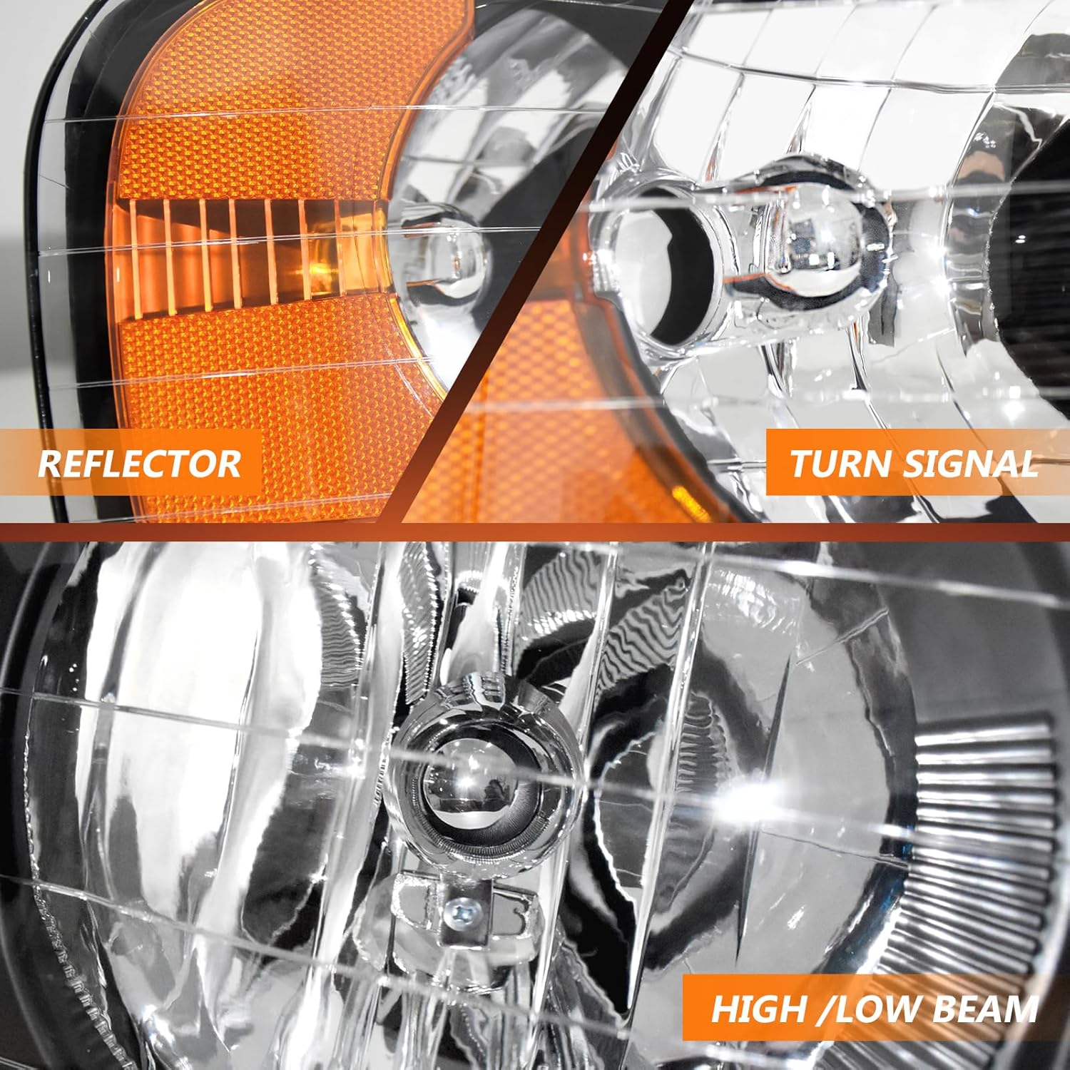 OKSIWA Headlights Assembly for 2002–2005 Dodge Ram 1500 2500 3500, OEM Style Replacement Headlamp Housing, Factory Fit,Plug & Play, No Bulbs Included,Black Trim