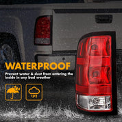 OKSIWA Halogen Tail Light for 2007-2013 GMC Sierra 1500 2500HD 3500HD, with Turn Signal, Brake, Reverse Light, Rear Lights Assembly, Plug N Play