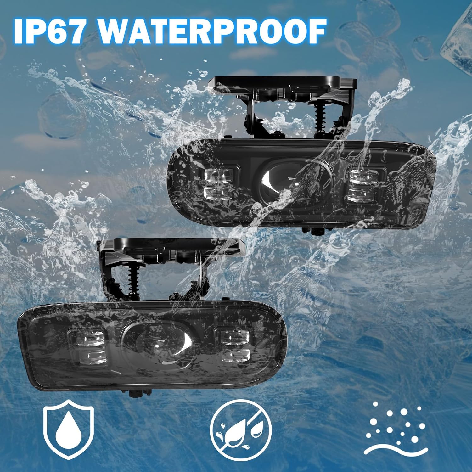 DOT Approved LED Fog Lights for 1999-2002 GMC Sierra & 2000-2006 GMC Yukon Plug & Play-7