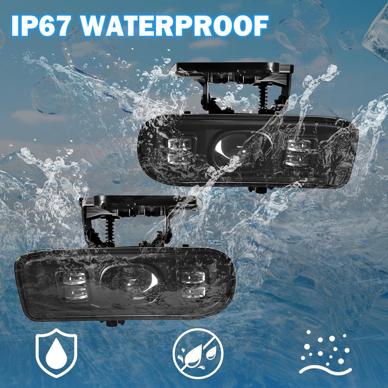 DOT Approved LED Fog Lights for 1999-2002 GMC Sierra & 2000-2006 GMC Yukon Plug & Play-7
