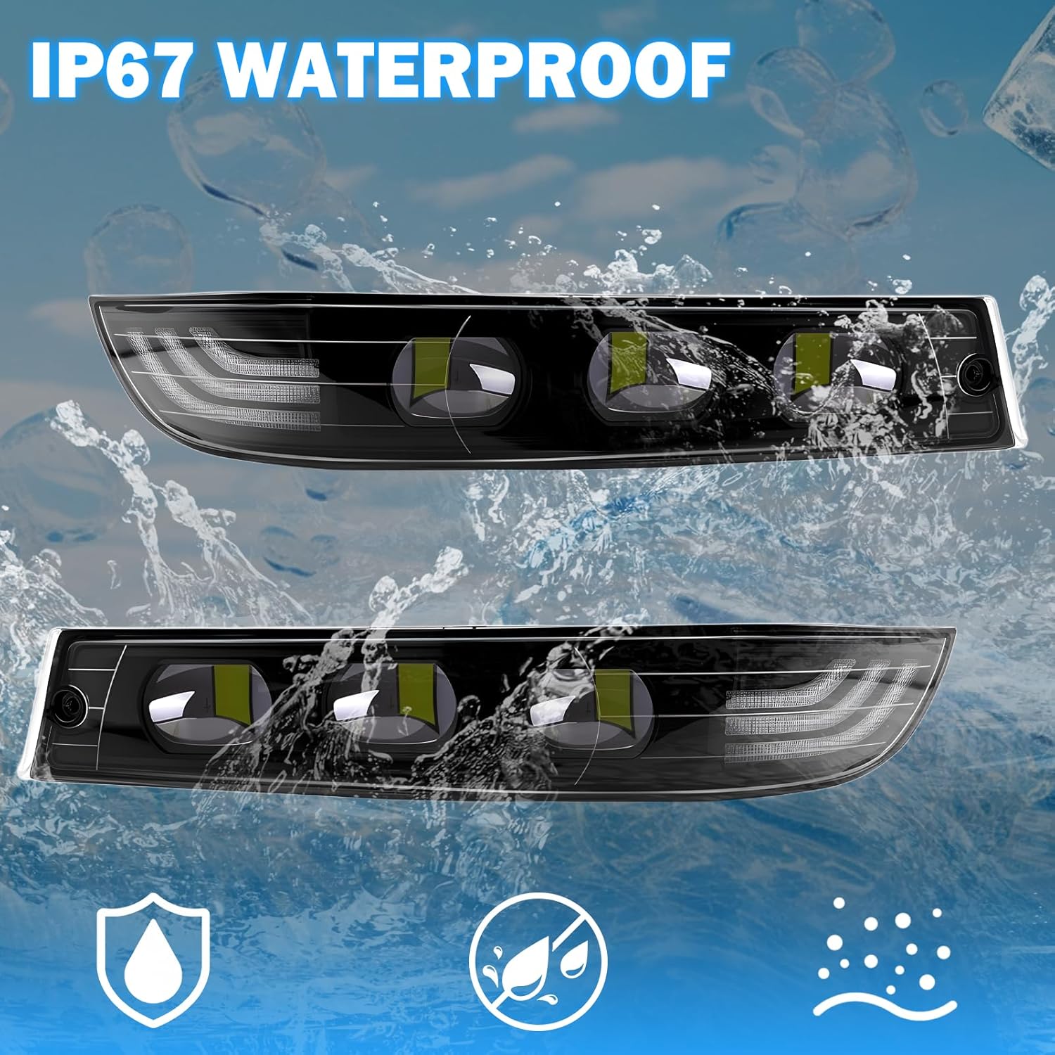 DOT Compliant LED Fog Lights with White DRL & Amber Turn Signal for 2000-2005 Chevy Impala  Plug & Play-8