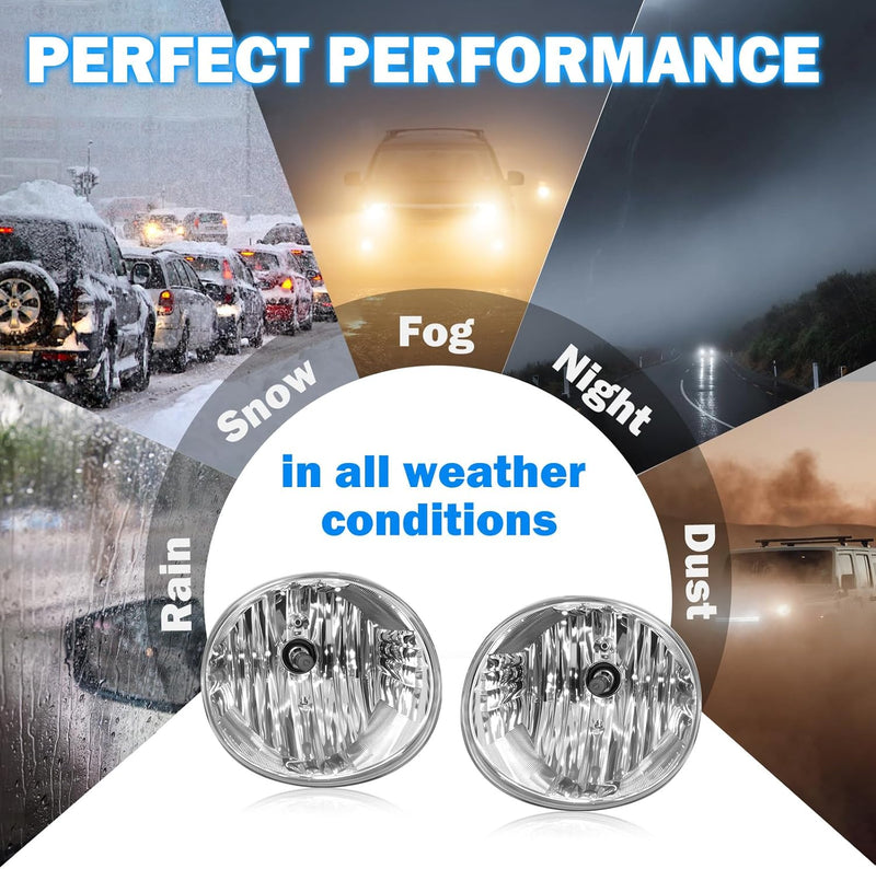 OKSIWA Fog Lights Compatible with 2004-2005 Rav4/ 2005-2007 Avalon/ 2006-2009 4 Runner/ 2005-2006 Lexus ES330, 1 Pair Front Bumper Driving Fog Lamps Clear Lens-7