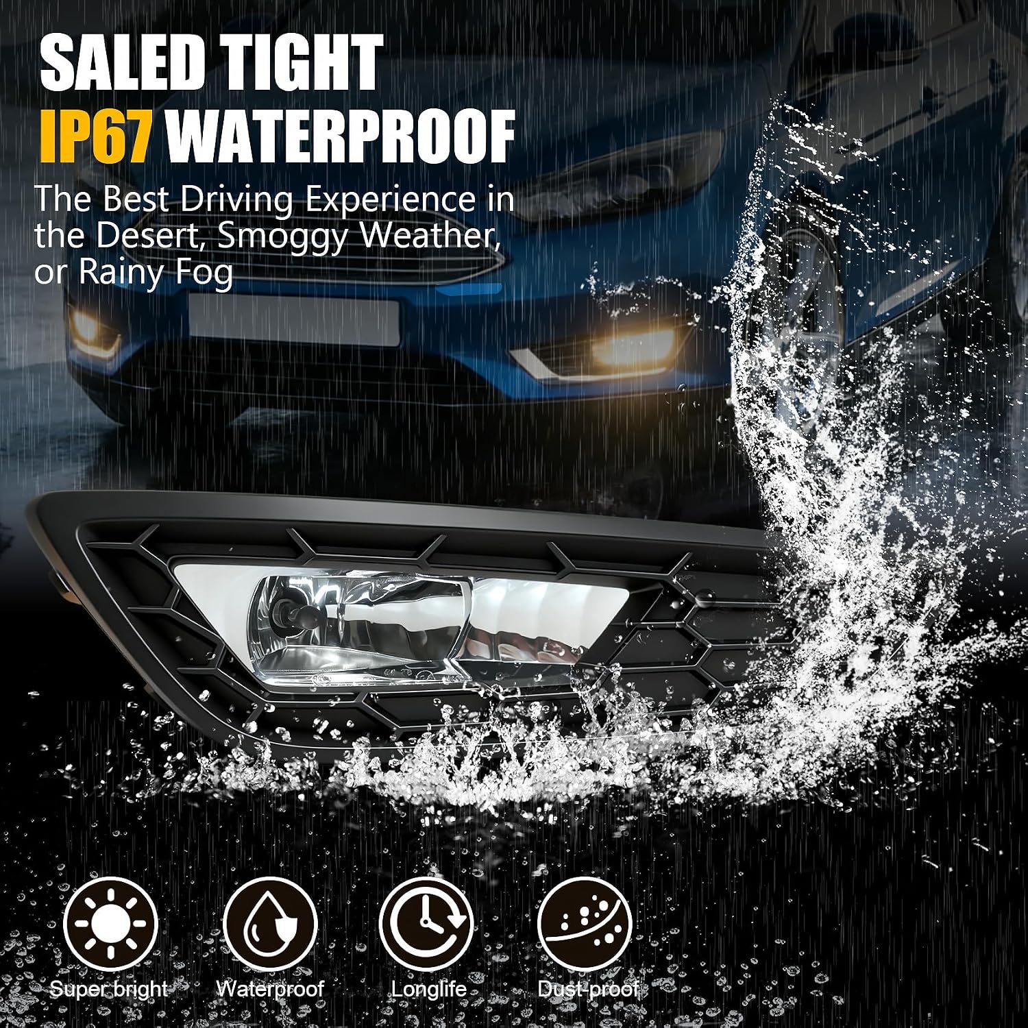 DOT Approved Fog Light for 2015–2017 Ford Focus, 1 Pair-6