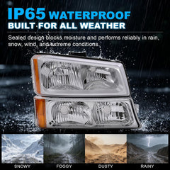 Headlight for 2003–2006 Chevy Silverado 1500HD / 2500HD / 3500 / Avalanche-6