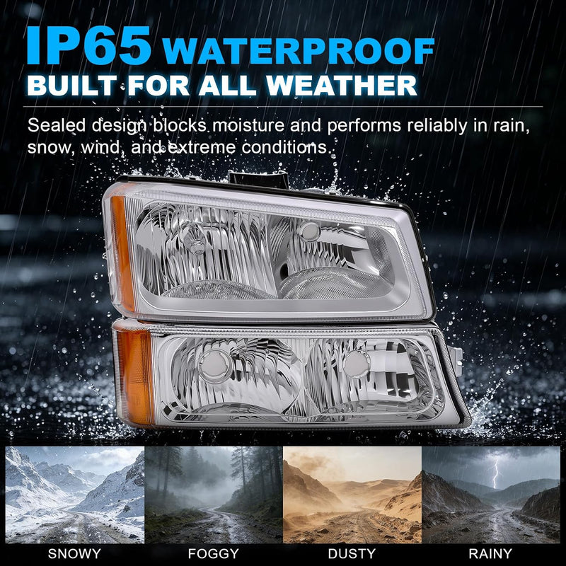 Headlight for 2003–2006 Chevy Silverado 1500HD / 2500HD / 3500 / Avalanche-6