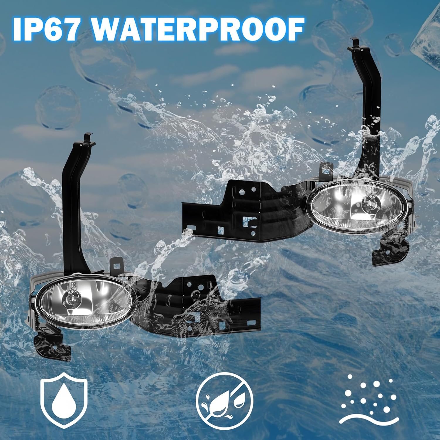 OKSIWA Fog Lights for Honda Accord 2008 2009 2010, Front Bumper Lamps with Switch & Wiring Harness, Easy Installation-7