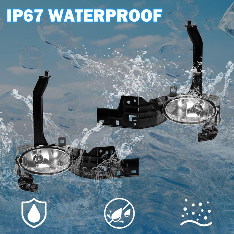OKSIWA Fog Lights for Honda Accord 2008 2009 2010, Front Bumper Lamps with Switch & Wiring Harness, Easy Installation-7