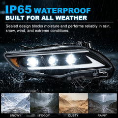 LED Projector Headlights with Startup Animation & Sequential Turn Signal for 2011-2013 Toyota Corolla DRL High Low Beam Clear Lens Waterproof Plug & Play 1 Pair-6