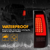 OKSIWA FULL LED Tail Light for 2003-2006 Chevy Silverado,Unique Shaped Design Running light,Turn Signal, Reverse Light, Rear Lights Set, Easy to Install,Waterproof