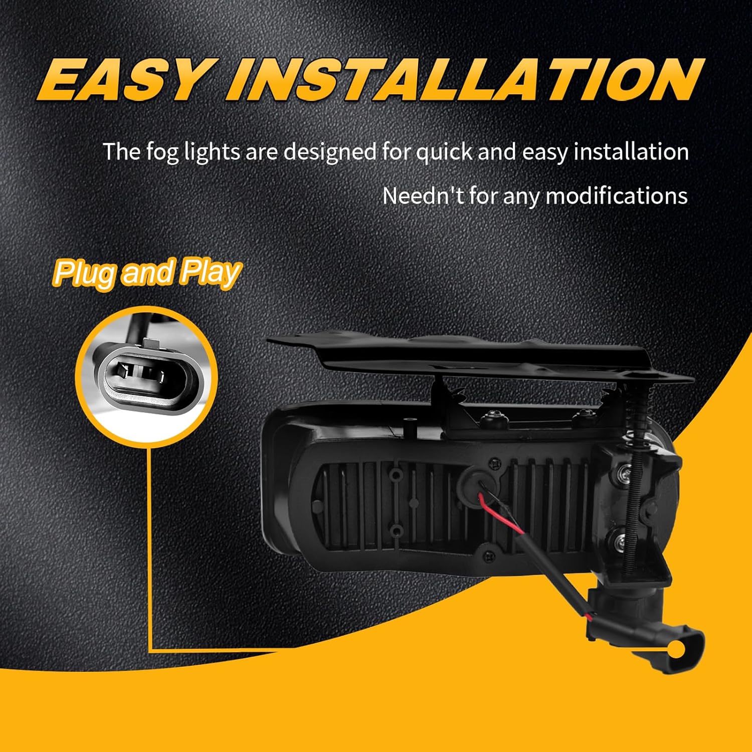 OKSIWA LED Fog Lights for 2002-2006 Cadillac Escalade/EXT, 2003-2006 Escalade ESV, Led Fog Lamps front Bumper Driving Light,Plug and Play