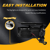 OKSIWA LED Fog Lights for 2002-2006 Cadillac Escalade/EXT, 2003-2006 Escalade ESV, Led Fog Lamps front Bumper Driving Light,Plug and Play