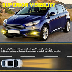OKSIWA Fog Lights Assemblies Compatible With 2015 2016 2017 Ford Focus Fog Lamps Drive and Passenger Side Front Bumper Fog Lights Clear Lens-2