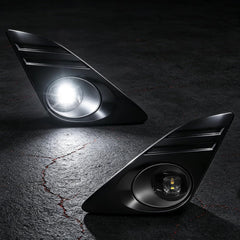 OKSIWA LED Fog Lights-For 2012-2014 Toyota Camry(Not for SE Models), Fog Light Assembly Replacement,Include Switch, Wiring Harness,Plug and Play,Black Bezels-1