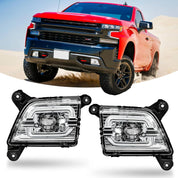 OKSIWA Clear Lens Led Fog Lights Compatible with 2019 2020 2021 2022 2023 Chevrolet Silverado 1500 2500HD 3500HD Upgrade and Modified 1 Pair Led Fog Lamp, Fog Light Assembly，Clear
