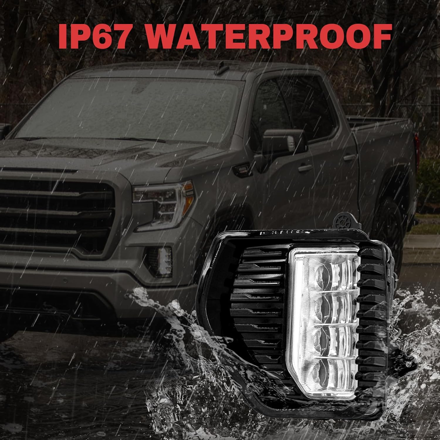 DOT Approved LED Fog Lights for 2019-2022 GMC Sierra Plug & Play-6